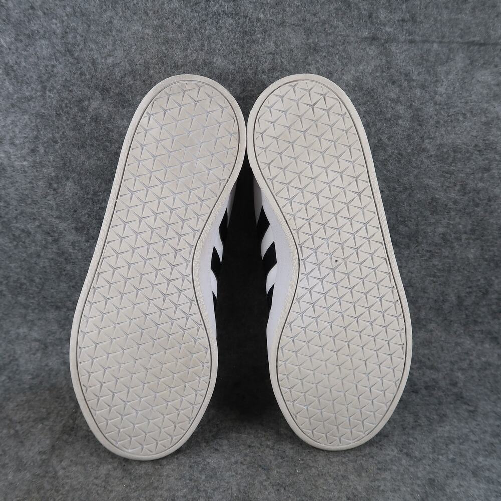 Adidas Shoes Youth 4 Casual Sneakers Court Trainers White Black Lace Up Big Kids - Picture 9 of 11